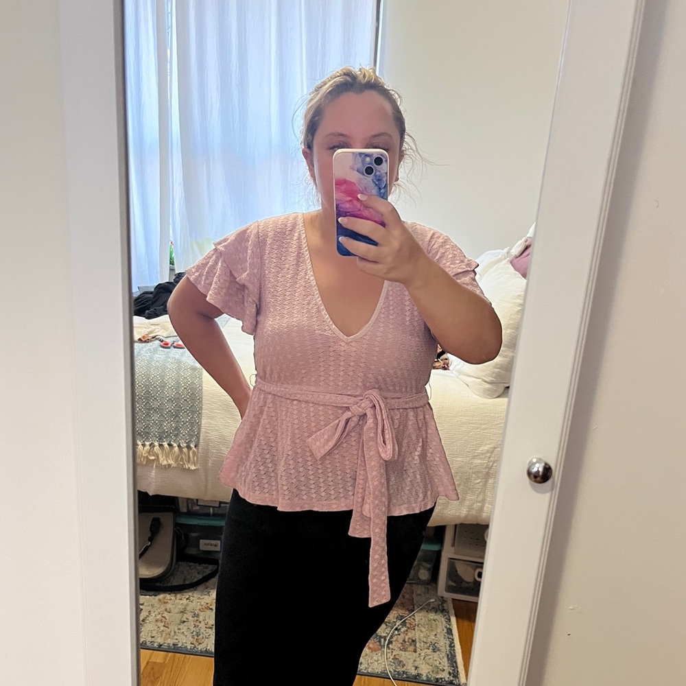 Adorable Feminine Pink Blouse